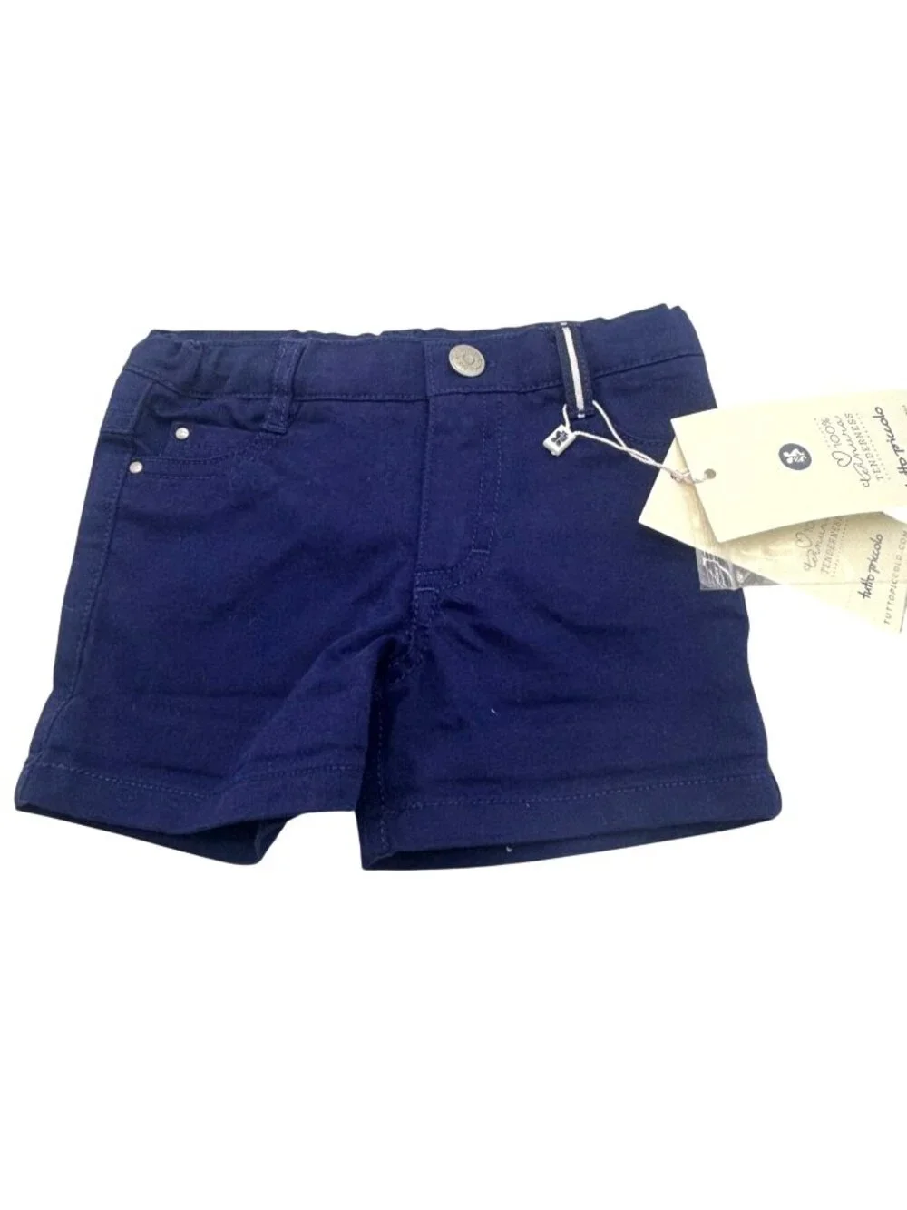 Tutto Piccolo Baby Boys Navy Blue Cotton Shorts Sz. 3 Months
